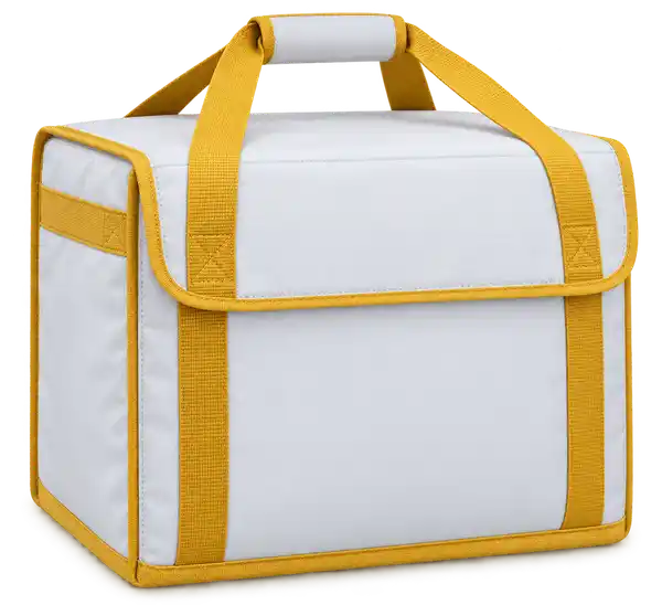 Cool White Polyester Thermal Burger Delivery Bag