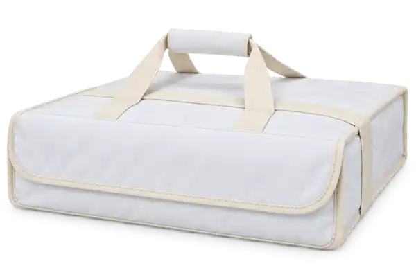 Cool White Polyester Thermal Pizza Delivery Bag