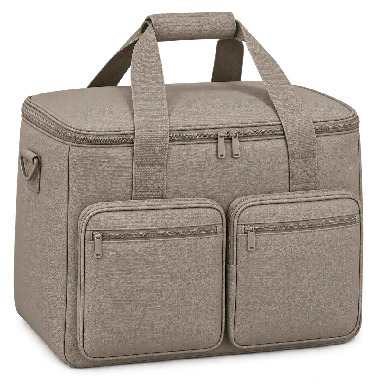 Warm Taupe Polyester Thermal Cooler Bag — Warm grey