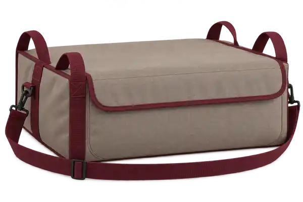 Warm Taupe Polyester Thermal Pizza Delivery Bag