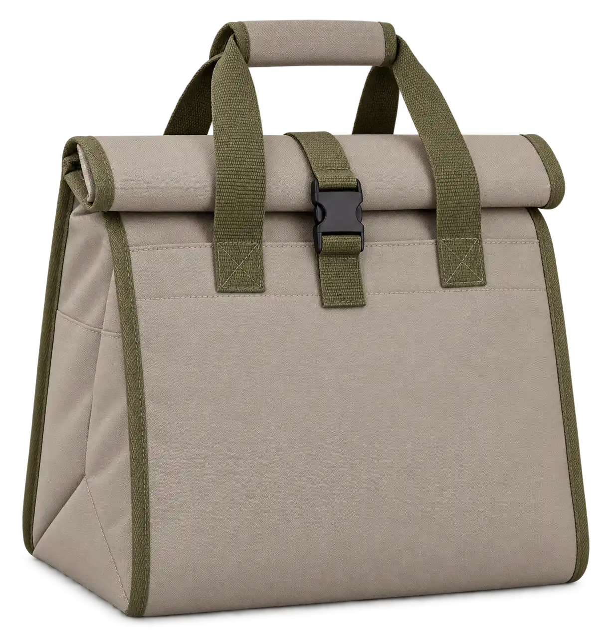 Greige Polyester Thermal Burger Delivery Bag — Olive green