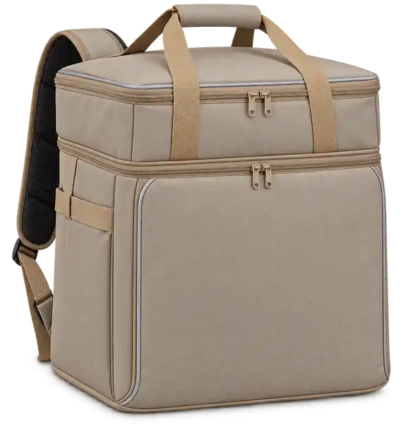 Greige Polyester Insulated Rider Delivery Bag