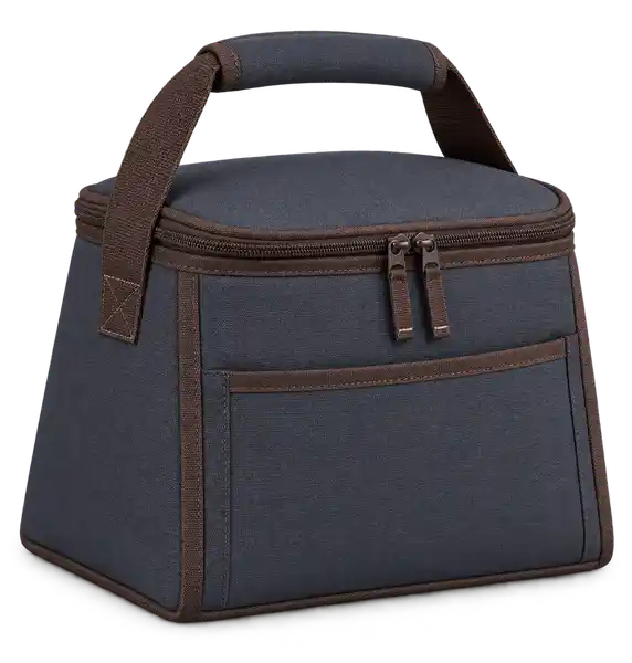 Deep Charcoal Blue Polyester Thermal Cooler Bag