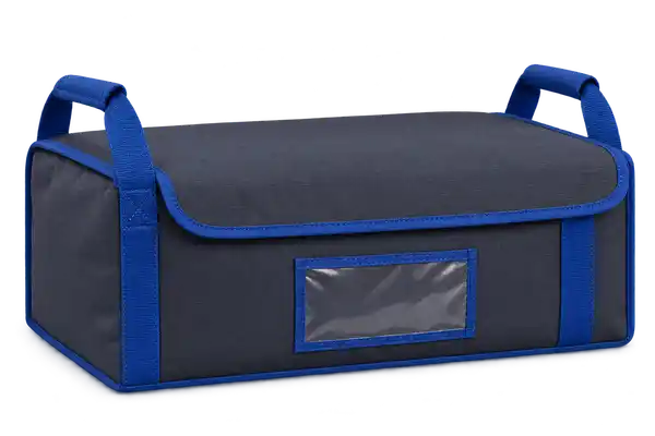 Deep Charcoal Blue Polyester Thermal Food Delivery Bag