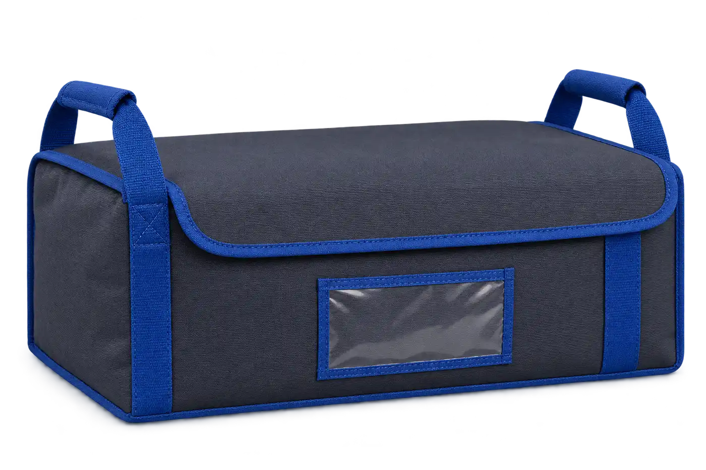Deep Charcoal Blue Polyester Thermal Food Delivery Bag — Cobalt blue