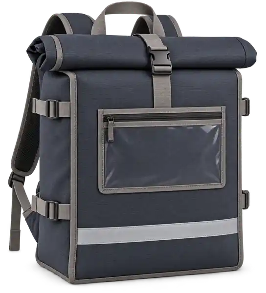 Deep Charcoal Blue Polyester Insulated Rider Delivery Bag