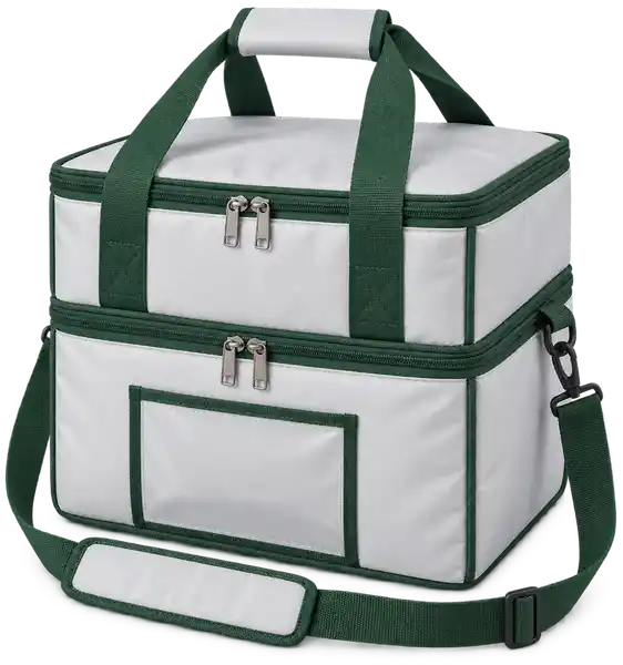 Silver White Polyester Thermal Food Delivery Bag