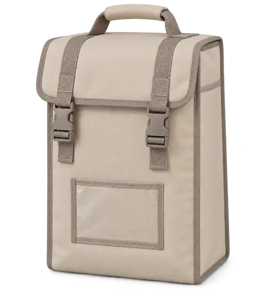 Cream Sand Polyester Thermal Burger Delivery Bag