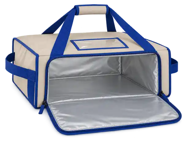 Cream Sand Polyester Thermal Pizza Delivery Bag