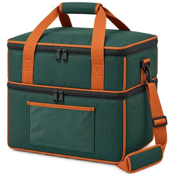 Forest Green Polyester Thermal Burger Delivery Bag