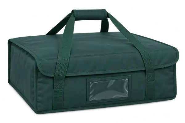 Forest Green Polyester Thermal Pizza Delivery Bag