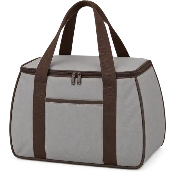 Light Stone Grey Polyester Thermal Burger Delivery Bag