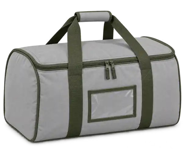 Light Stone Grey Polyester Thermal Food Delivery Bag