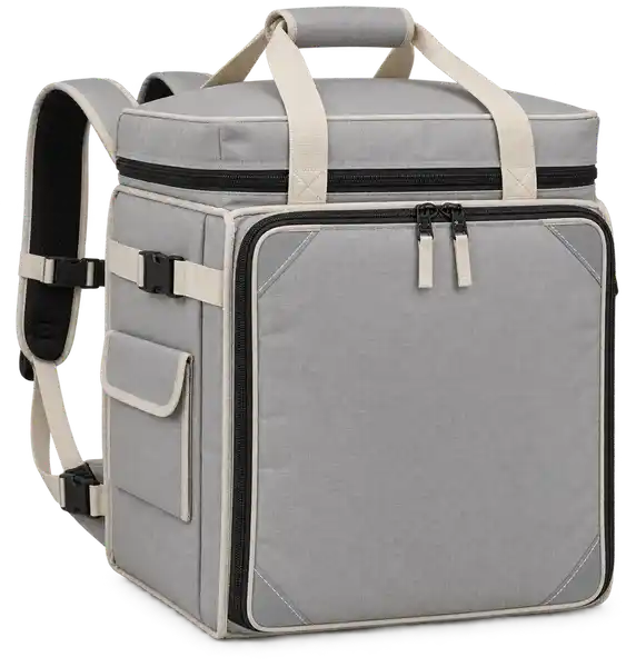 Light Stone Grey Polyester Insulated Rider Delivery Bag