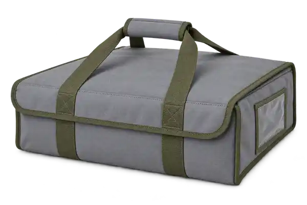 Cool Medium Grey Polyester Thermal Pizza Delivery Bag
