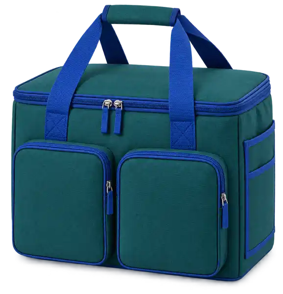 Deep Teal Polyester Thermal Cooler Bag