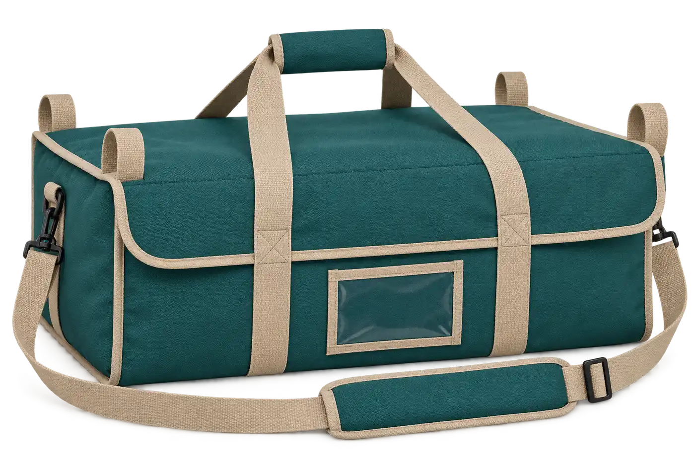 Deep Teal Polyester Thermal Pizza Delivery Bag — Sand beige