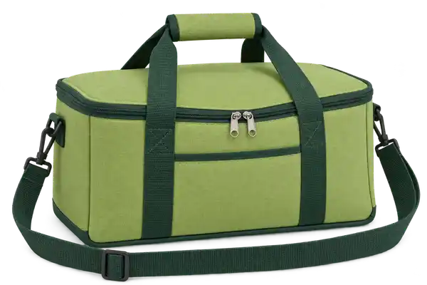 Lime Green Polyester Thermal Cooler Bag