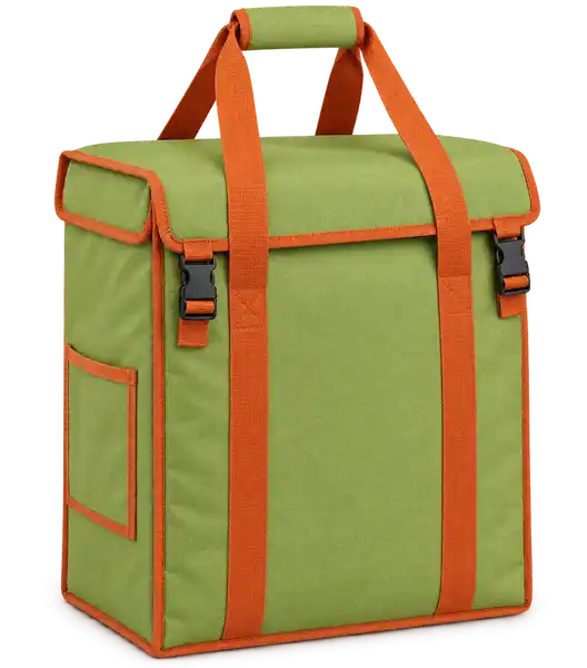 Lime Green Polyester Thermal Food Delivery Bag
