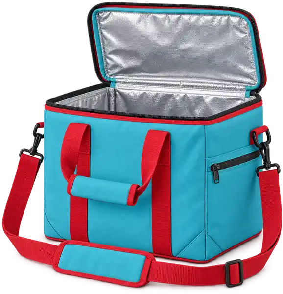 Turquoise Polyester Thermal Burger Delivery Bag