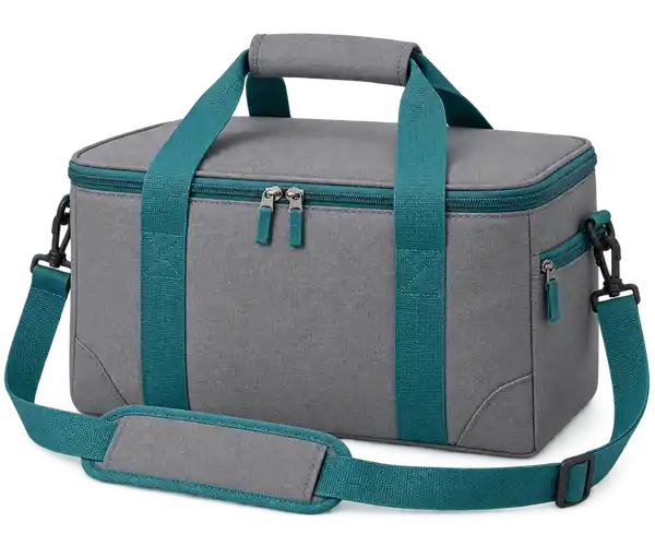 Slate Grey Polyester Thermal Cooler Bag