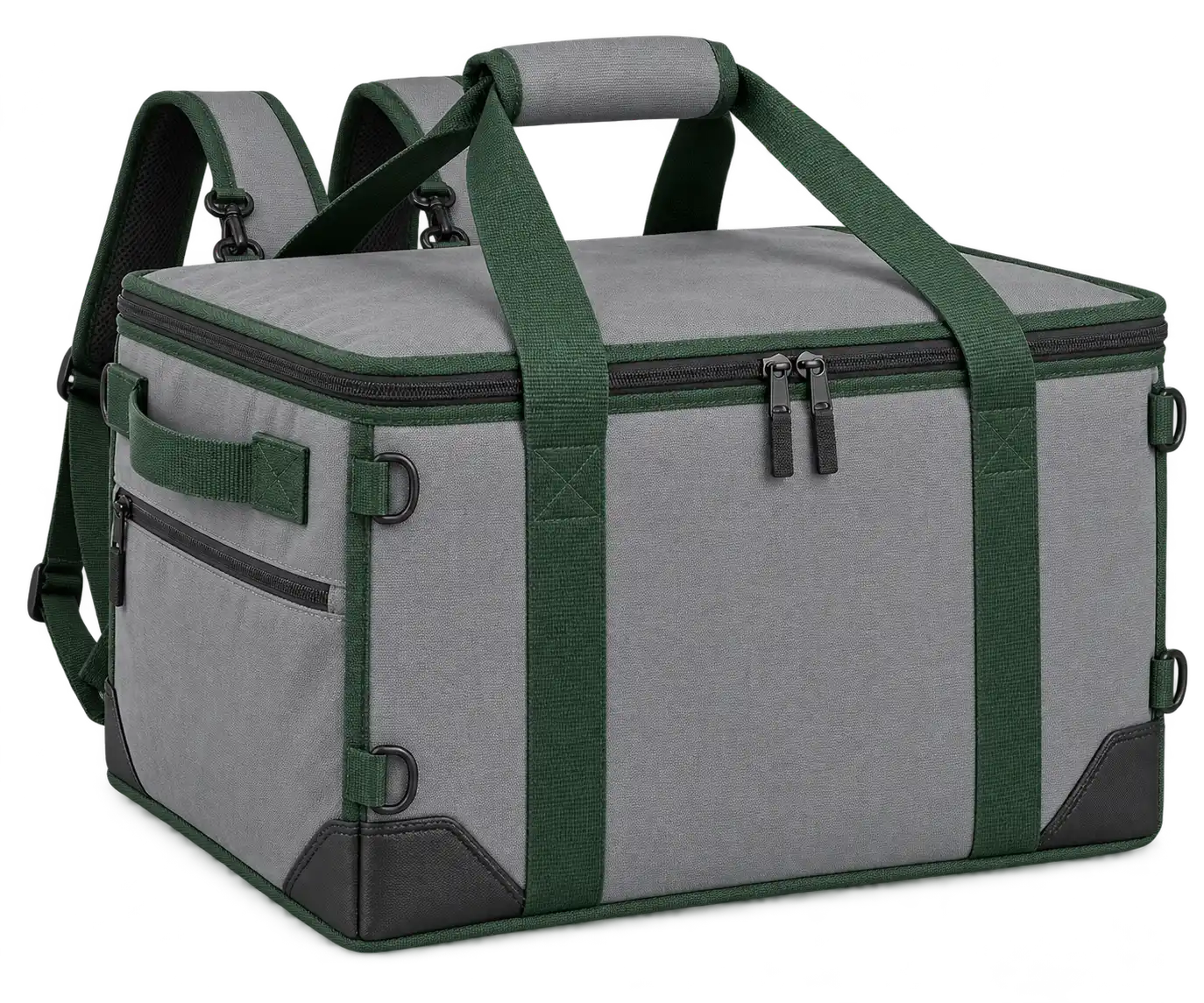 Slate Grey Polyester Insulated Rider Delivery Bag — Forest green