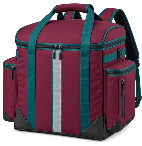 Burgundy Polyester Insulated Rider Delivery Bag