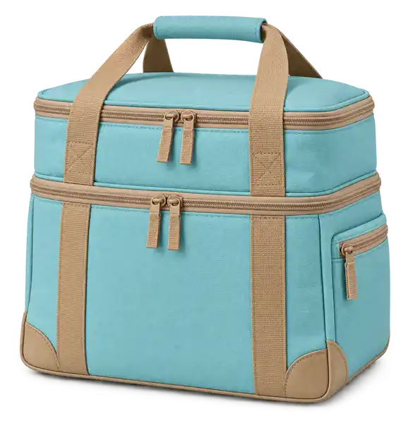 Pale Aqua Polyester Thermal Cooler Bag