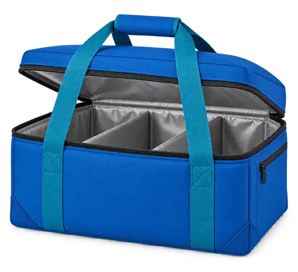 Bright Blue Polyester Thermal Burger Delivery Bag