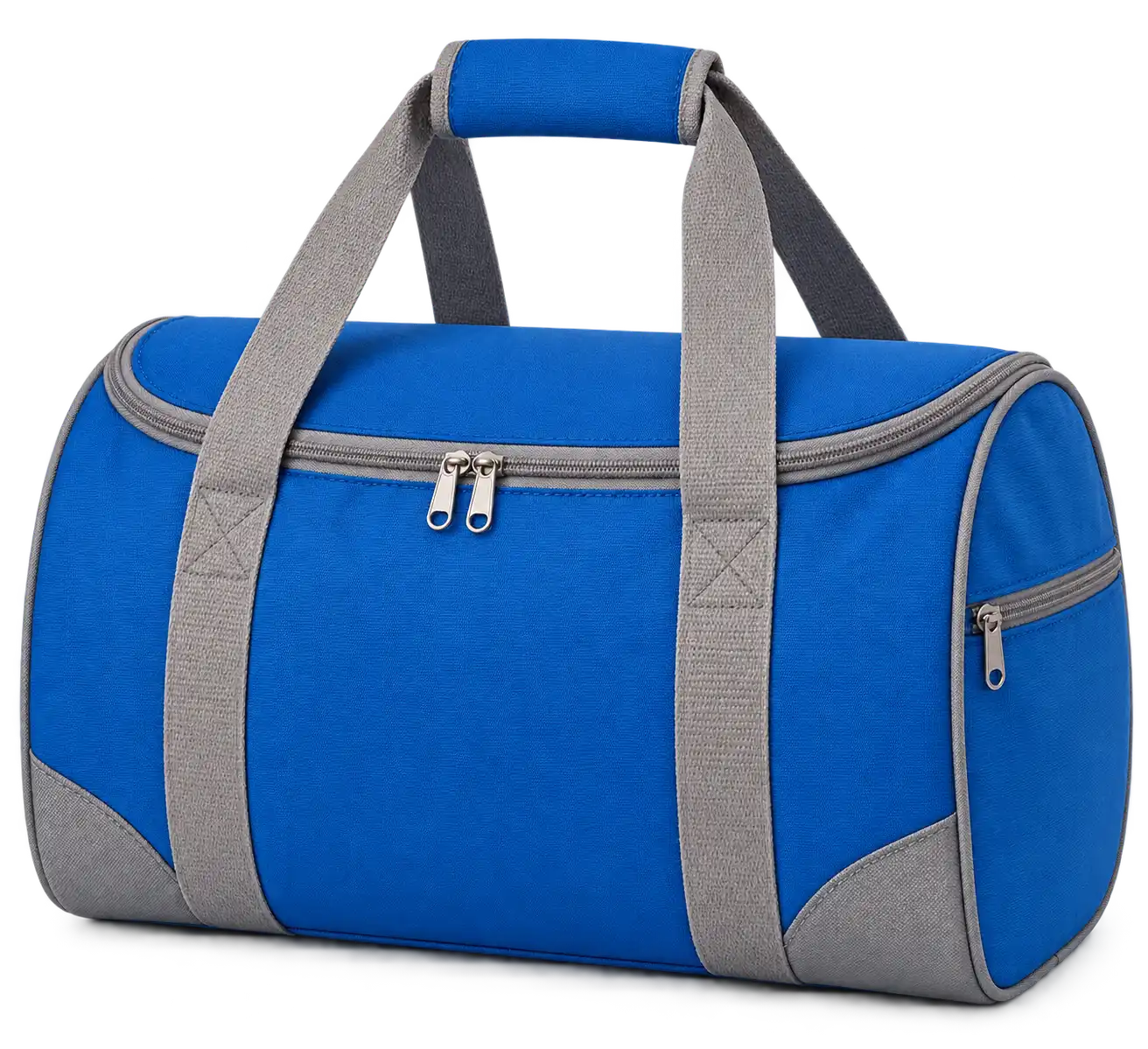 Bright Blue Polyester Thermal Cooler Bag — Warm grey