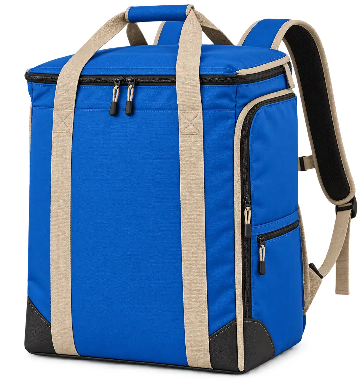 Bright Blue Polyester Insulated Rider Delivery Bag — Sand beige