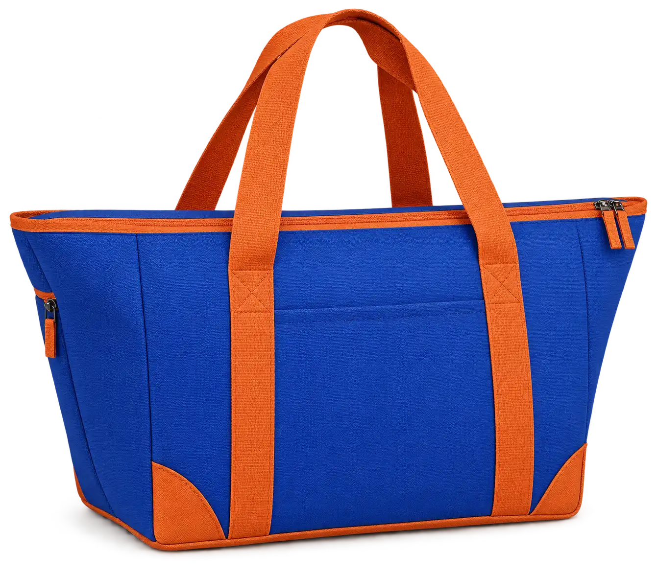 Royal Blue Polyester Thermal Cooler Bag — Burnt orange