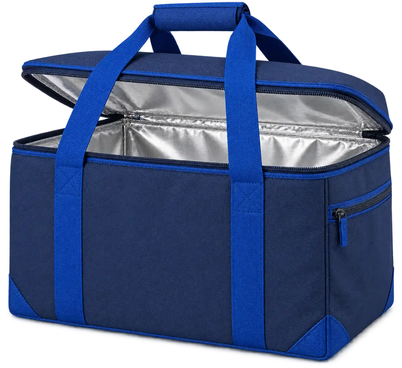 Navy Polyester Thermal Food Delivery Bag — Cobalt blue