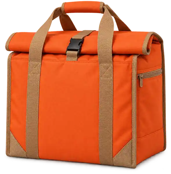 Bright Orange Polyester Thermal Burger Delivery Bag