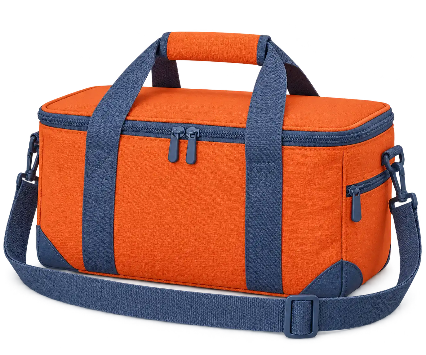 Bright Orange Polyester Thermal Cooler Bag — Slate blue