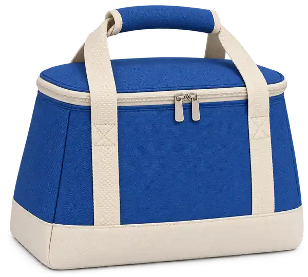 Denim Blue Polyester Thermal Cooler Bag