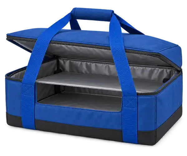 Denim Blue Polyester Thermal Pizza Delivery Bag
