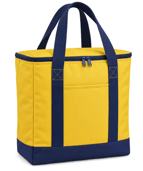 Lemon Yellow Polyester Thermal Cooler Bag