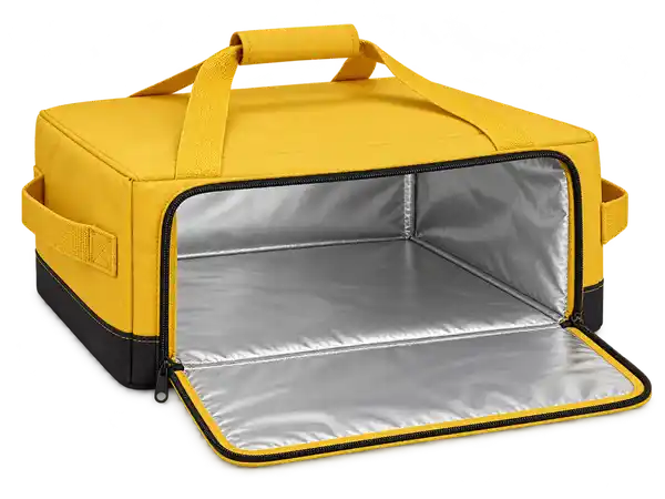 Lemon Yellow Polyester Thermal Pizza Delivery Bag