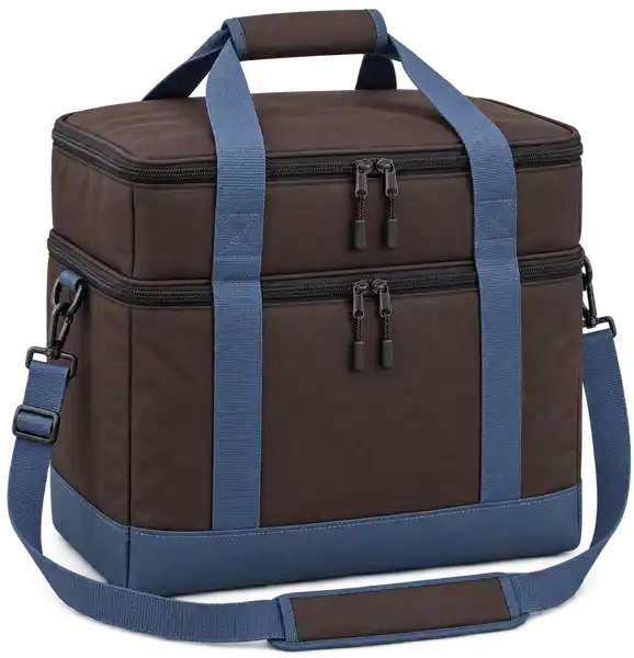Espresso Brown Polyester Thermal Burger Delivery Bag