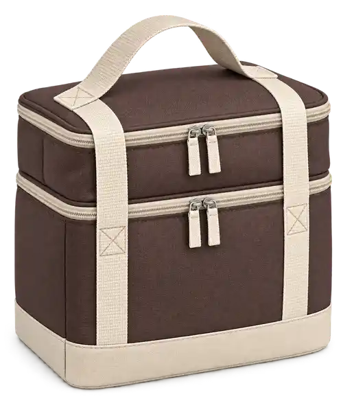 Chocolate Brown Polyester Thermal Cooler Bag