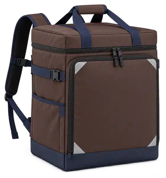 Chocolate Brown Polyester Insulated Rider Delivery Bag