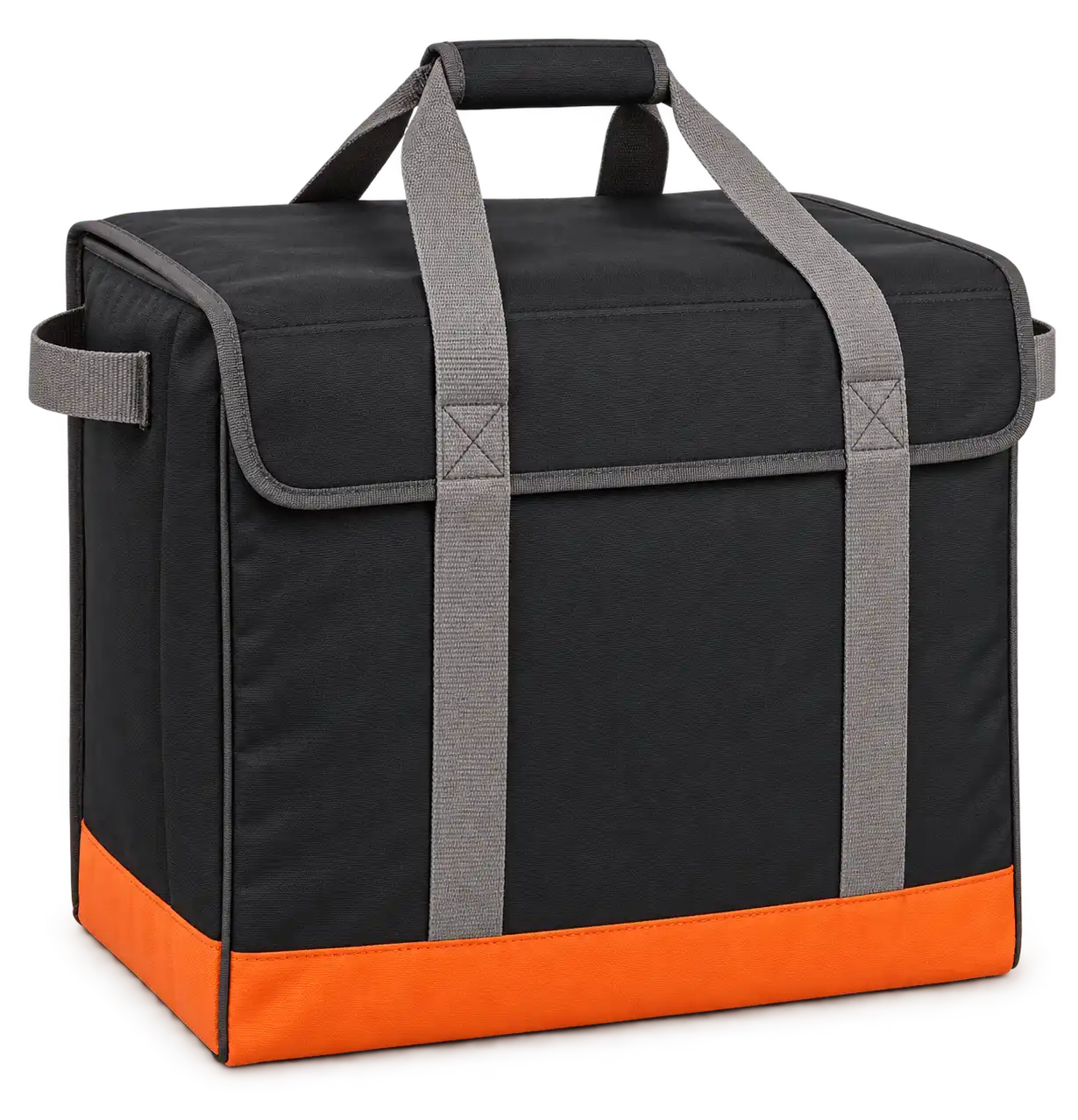 Black Polyester Thermal Food Delivery Bag — Warm grey