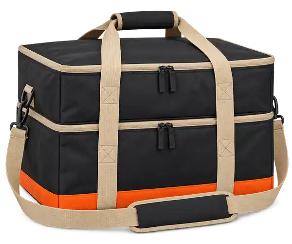 Black Polyester Thermal Pizza Delivery Bag