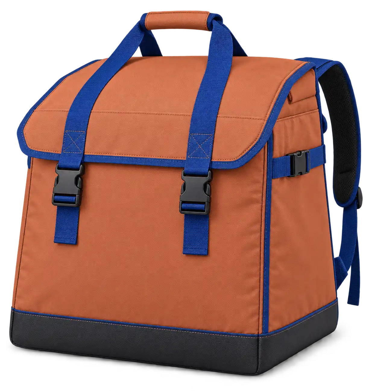 Terracotta Polyester Insulated Rider Delivery Bag — Cobalt blue