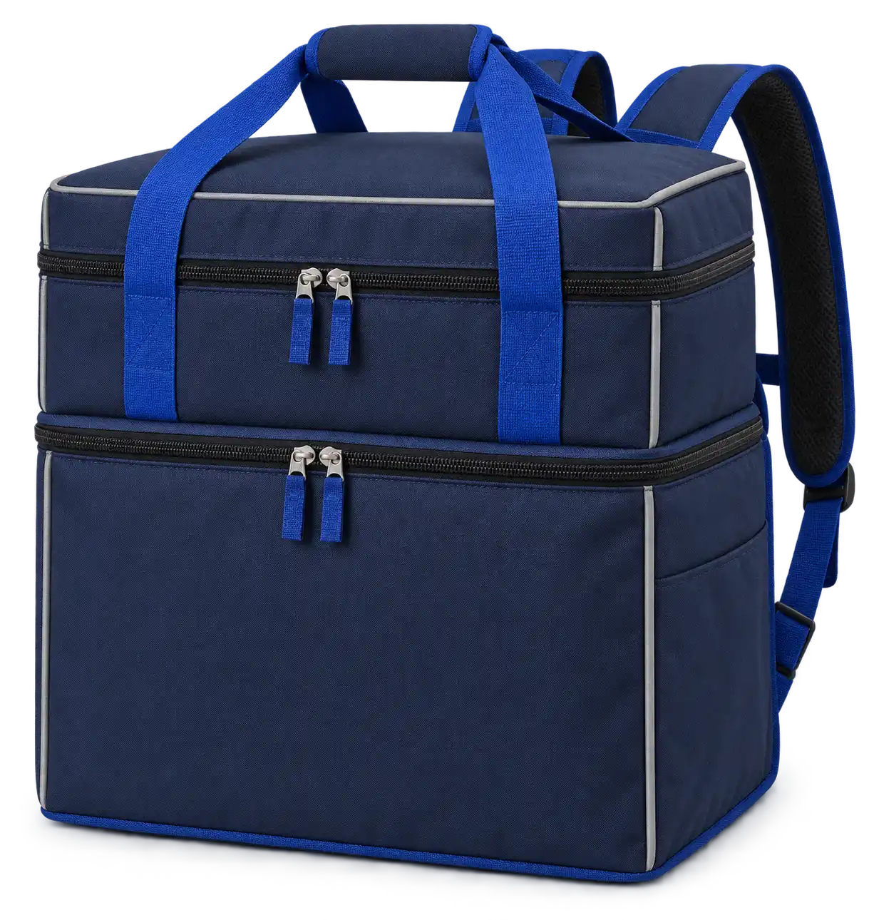Deep Navy Polyspun Canvas Insulated Rider Delivery Bag — Cobalt blue