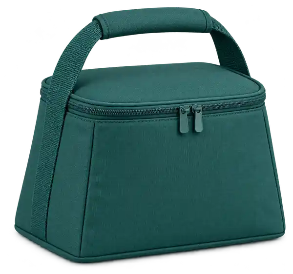 Deep Teal Green Polyspun Canvas Thermal Cooler Bag
