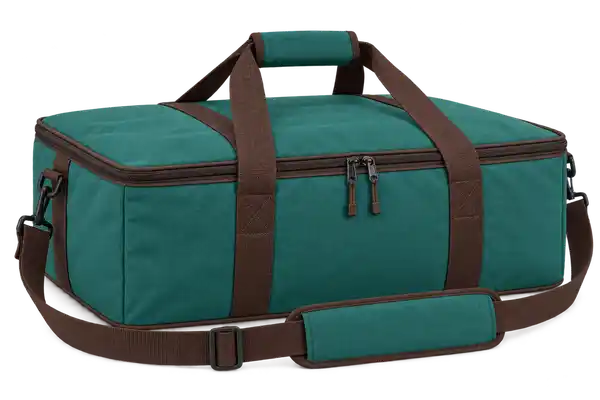 Emerald Teal Polyspun Canvas Thermal Pizza Delivery Bag