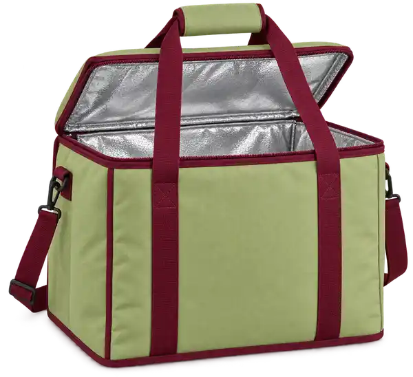 Pale Olive Green Polyspun Canvas Thermal Food Delivery Bag