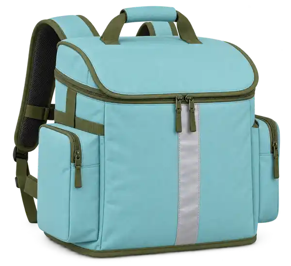 Pale Aqua Polyspun Canvas Insulated Rider Delivery Bag